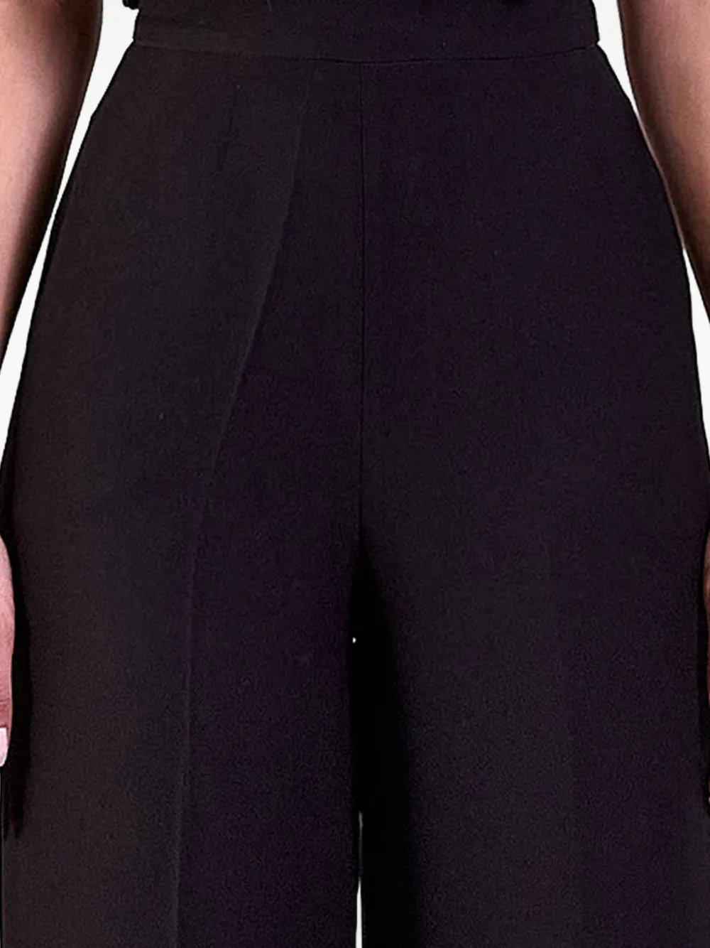 Gemy Maalouf Geplooide broek met omgeslagen pijpen Zwart