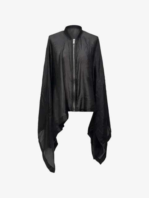 Rick Owens Vintage asymmetrisk poncho med lynlås fra 2020'erne