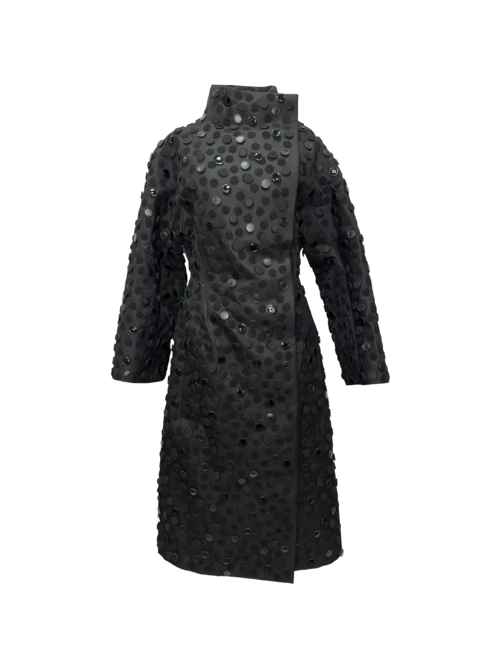 Alaïa Pre-Owned 2020s Dots felted coat - Schwarz
