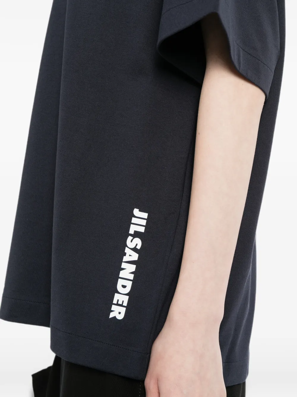 Jil Sander T-shirt met logoprint Blauw