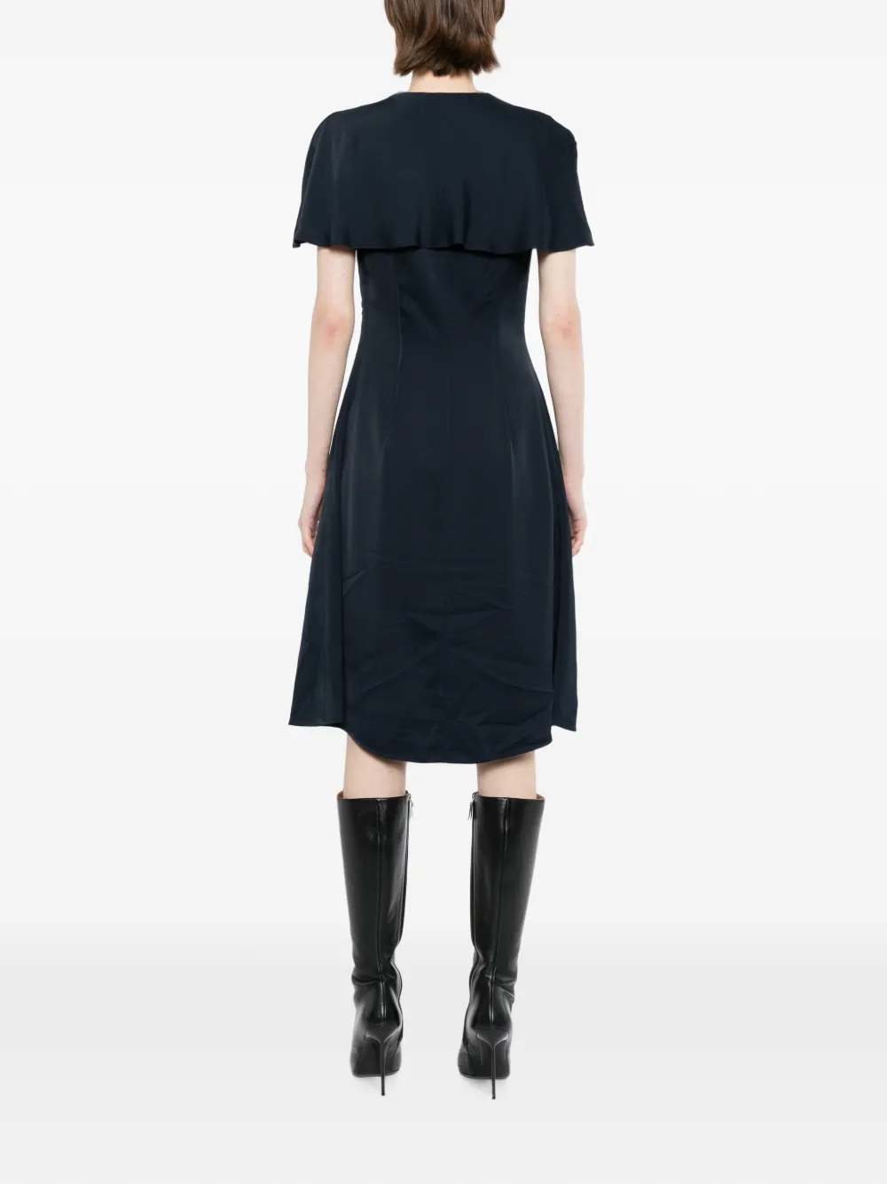 Jil Sander Sablé Envers jurk Blauw