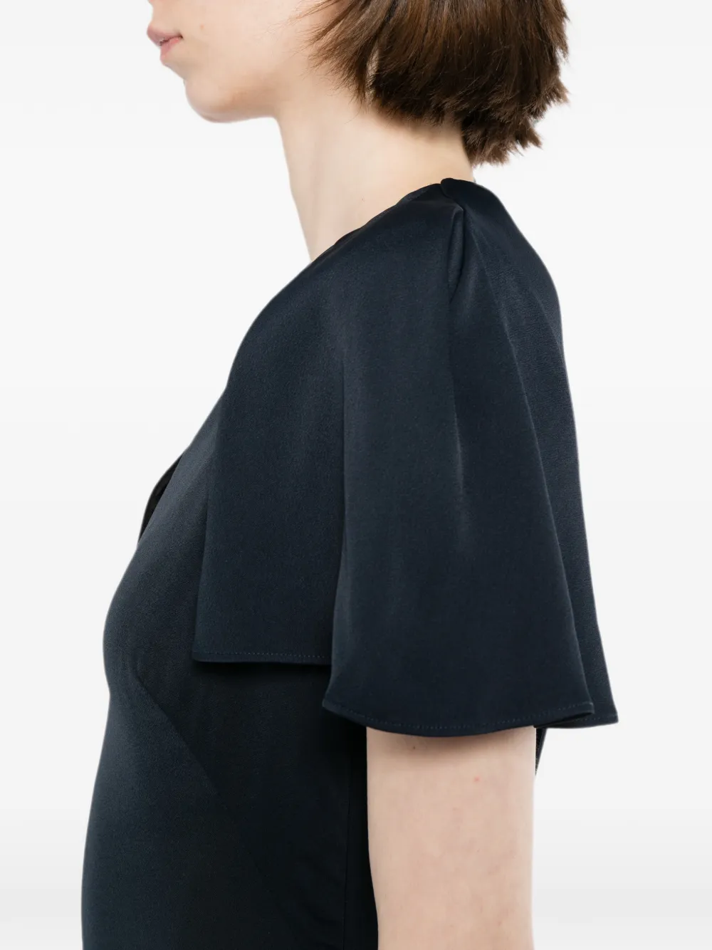 Jil Sander Sablé Envers jurk Blauw