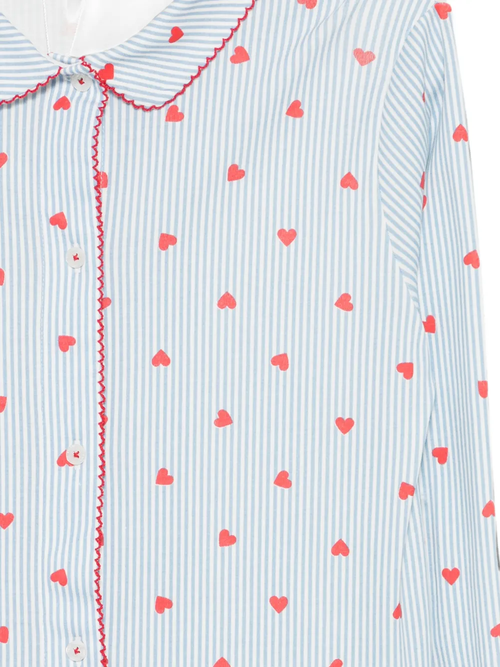 Petit Bateau Pyjama met hartprint Blauw