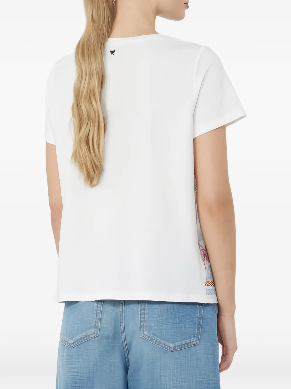 Weekend Max Mara T-shirt met geometrisch borduurwerk Wit