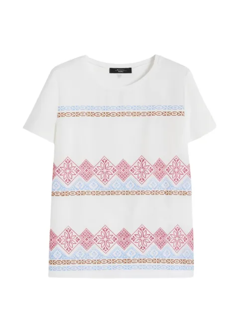Weekend Max Mara t-shirt à broderies géométriques