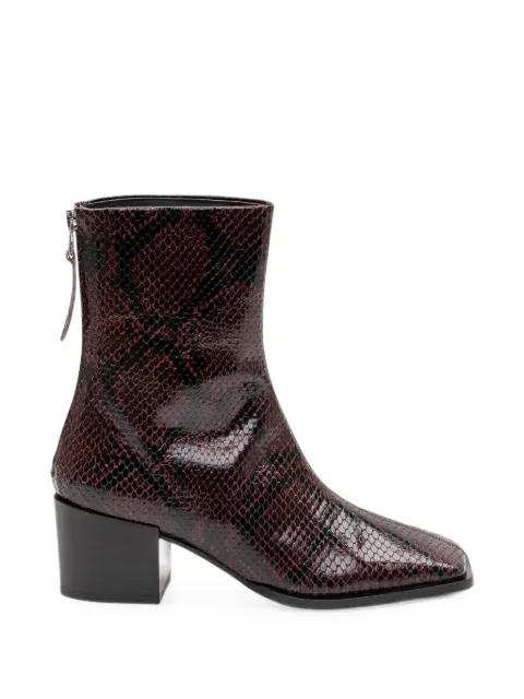 Aeyde Amina snake-effect leather ankle boots