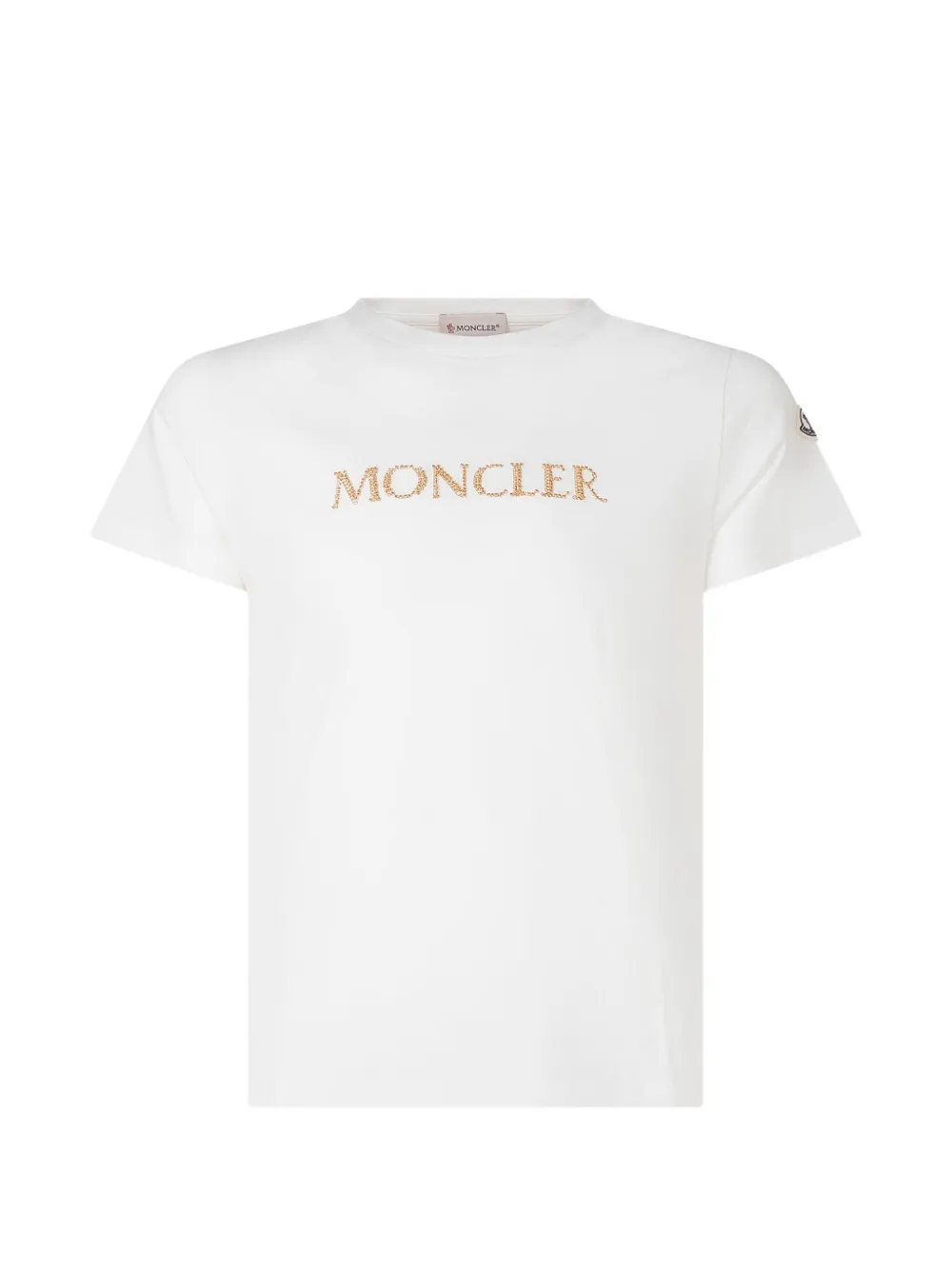 Moncler Enfant T-shirt met logoprint Wit