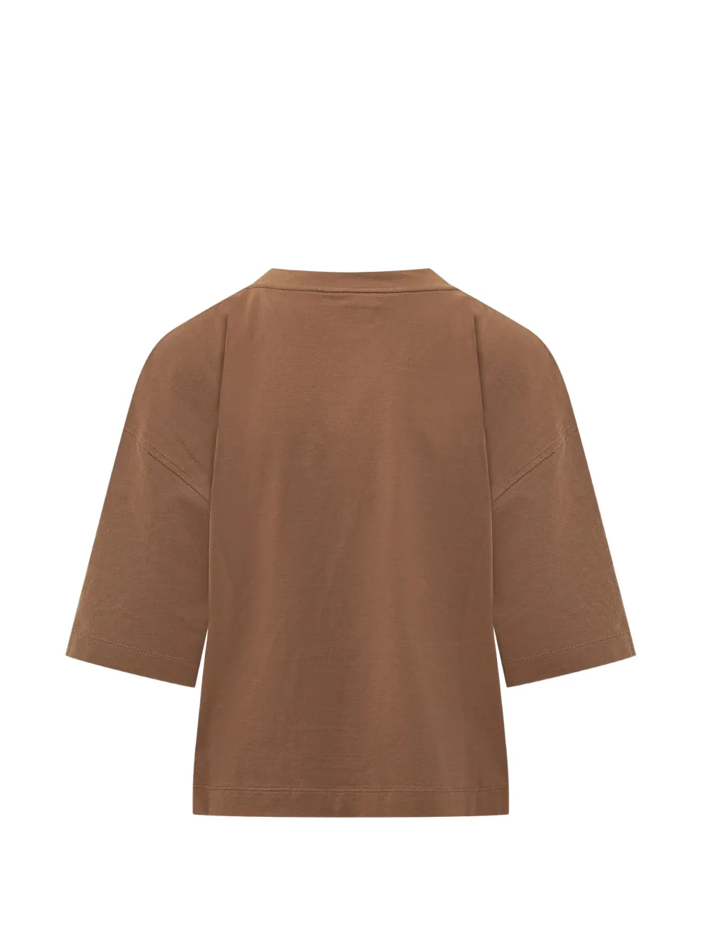 Brunello Cucinelli T-shirt met verfraaide zak Bruin