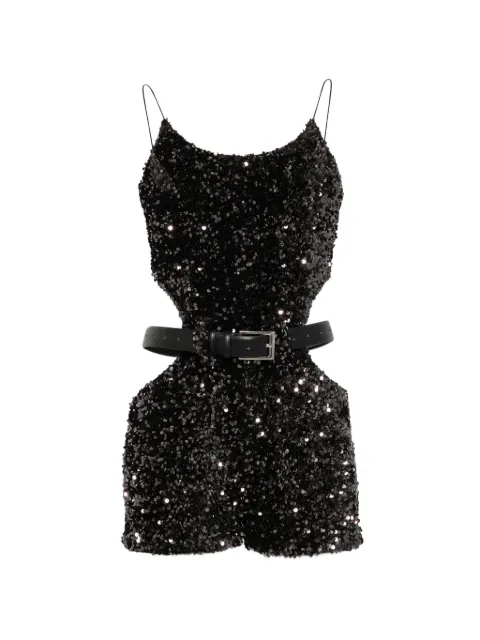 Vestiaire d'un Oiseau Libre Starlight sequin-embellished cut-out playsuit