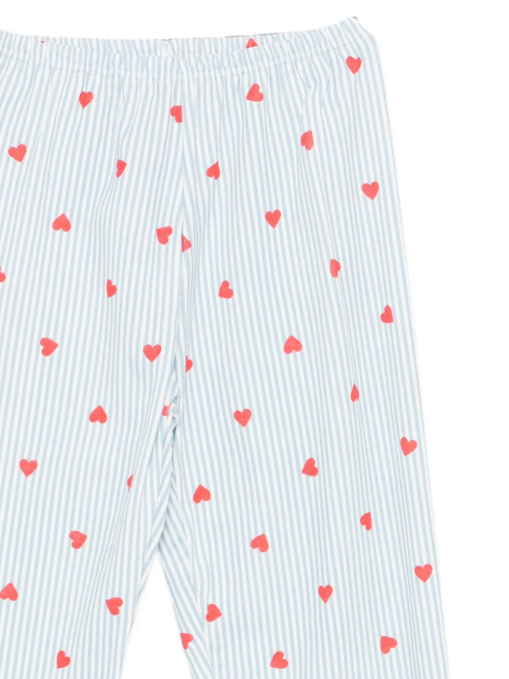 Petit Bateau Gestreepte pyjama met hartprint Blauw