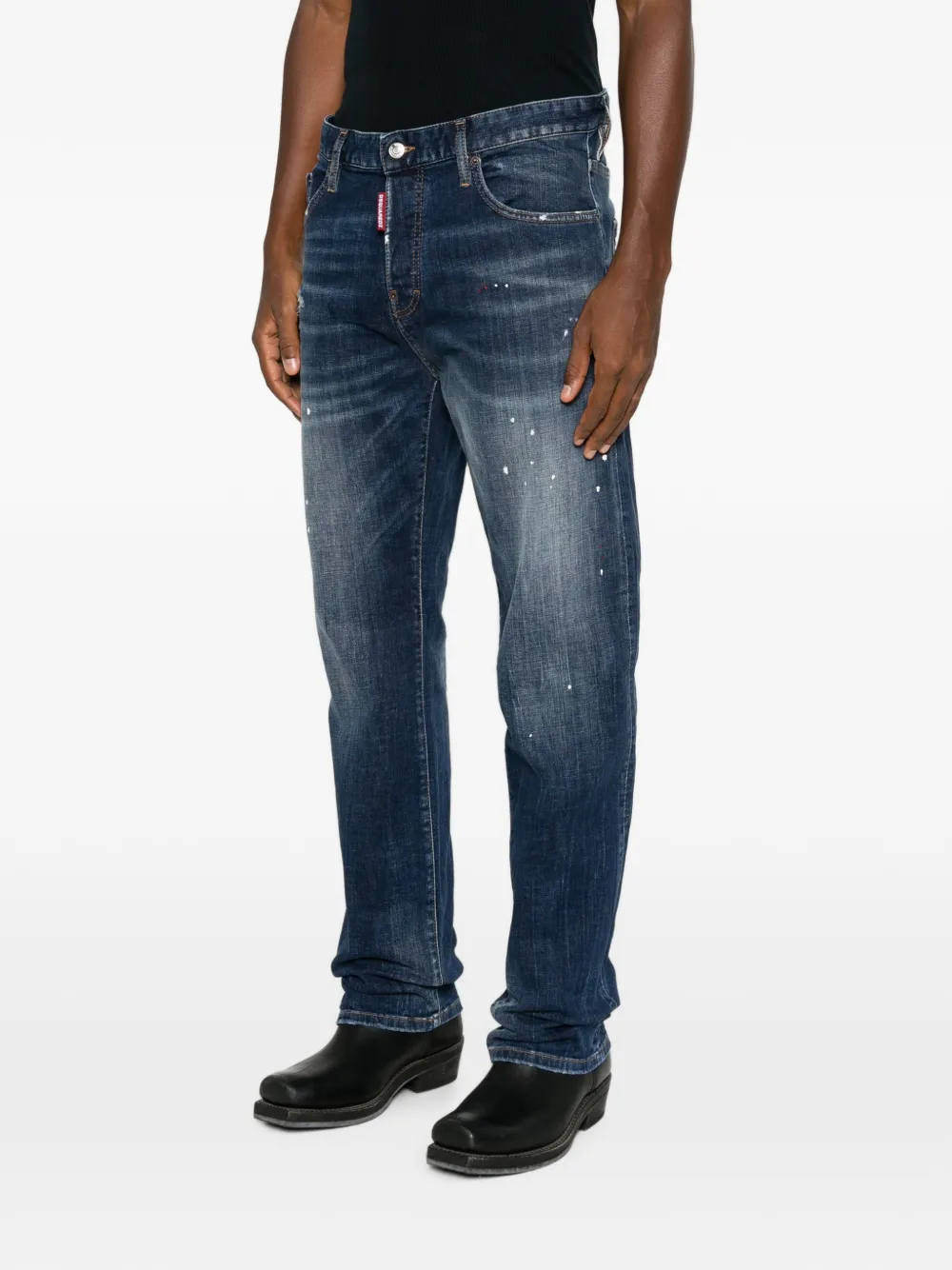 DSQUARED2 Jeans met verfspetters Blauw