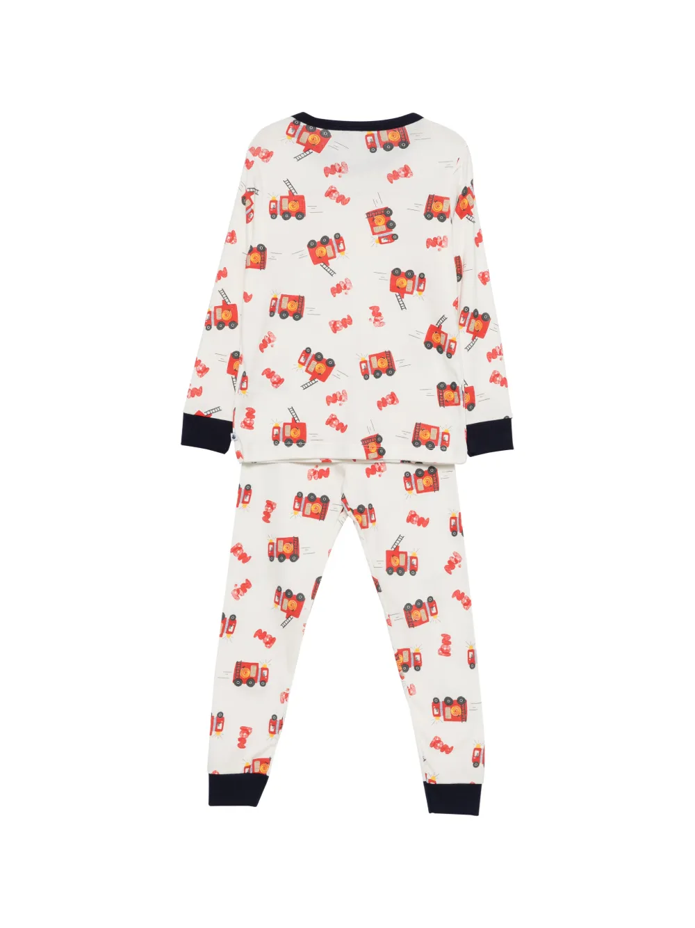 Petit Bateau Pyjama met truck-print Wit