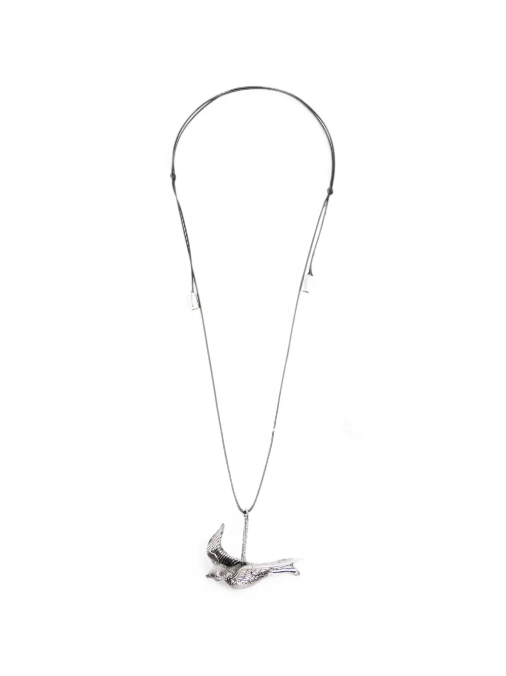 Vestiaire d'un Oiseau Libre bird-pendant necklace - Argento