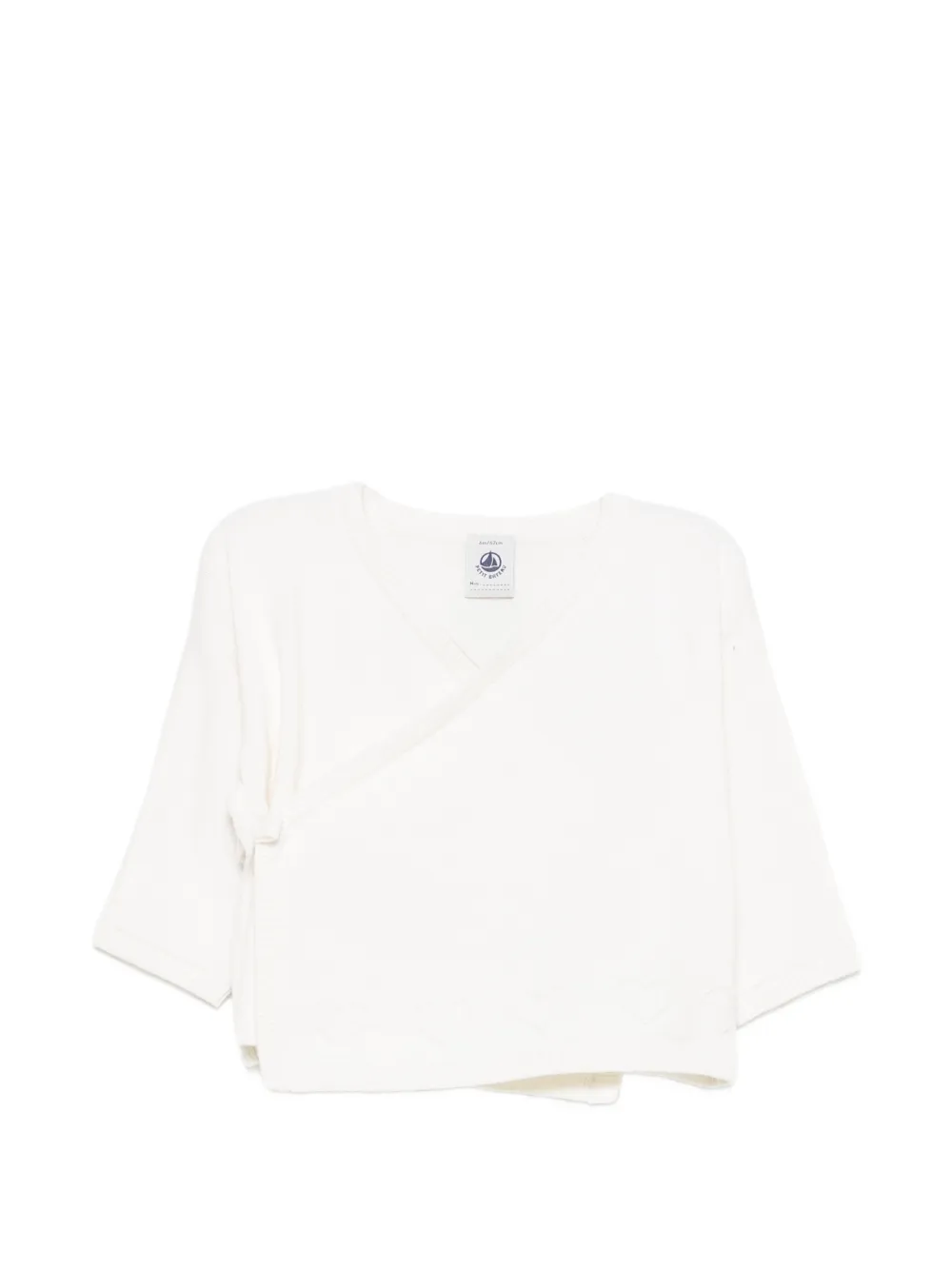 Petit Bateau heart-motif cardigan - Weiß