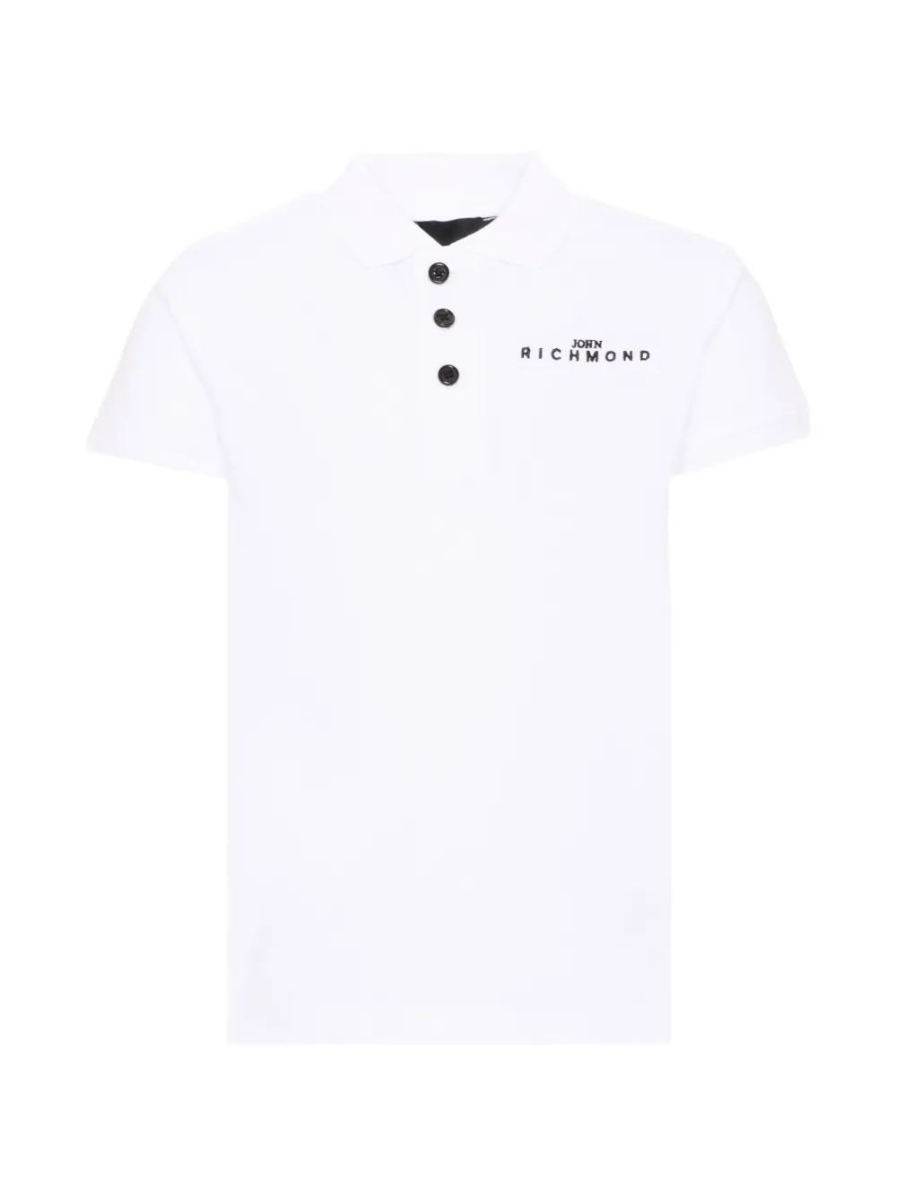John Richmond Junior logo-print polo shirt - Bianco