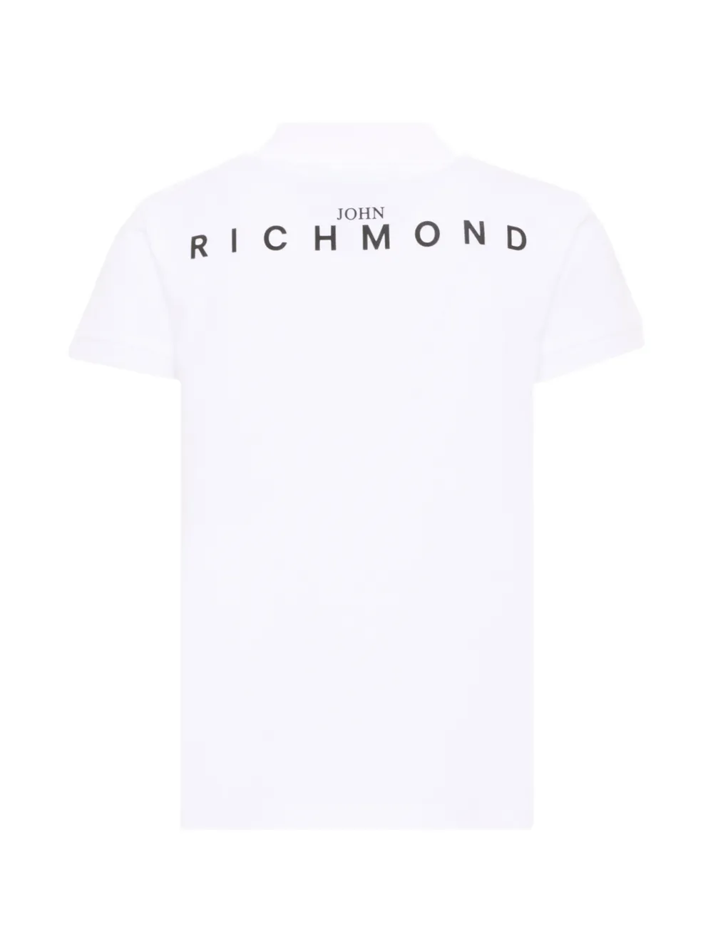 John Richmond Junior Poloshirt met logoprint Wit