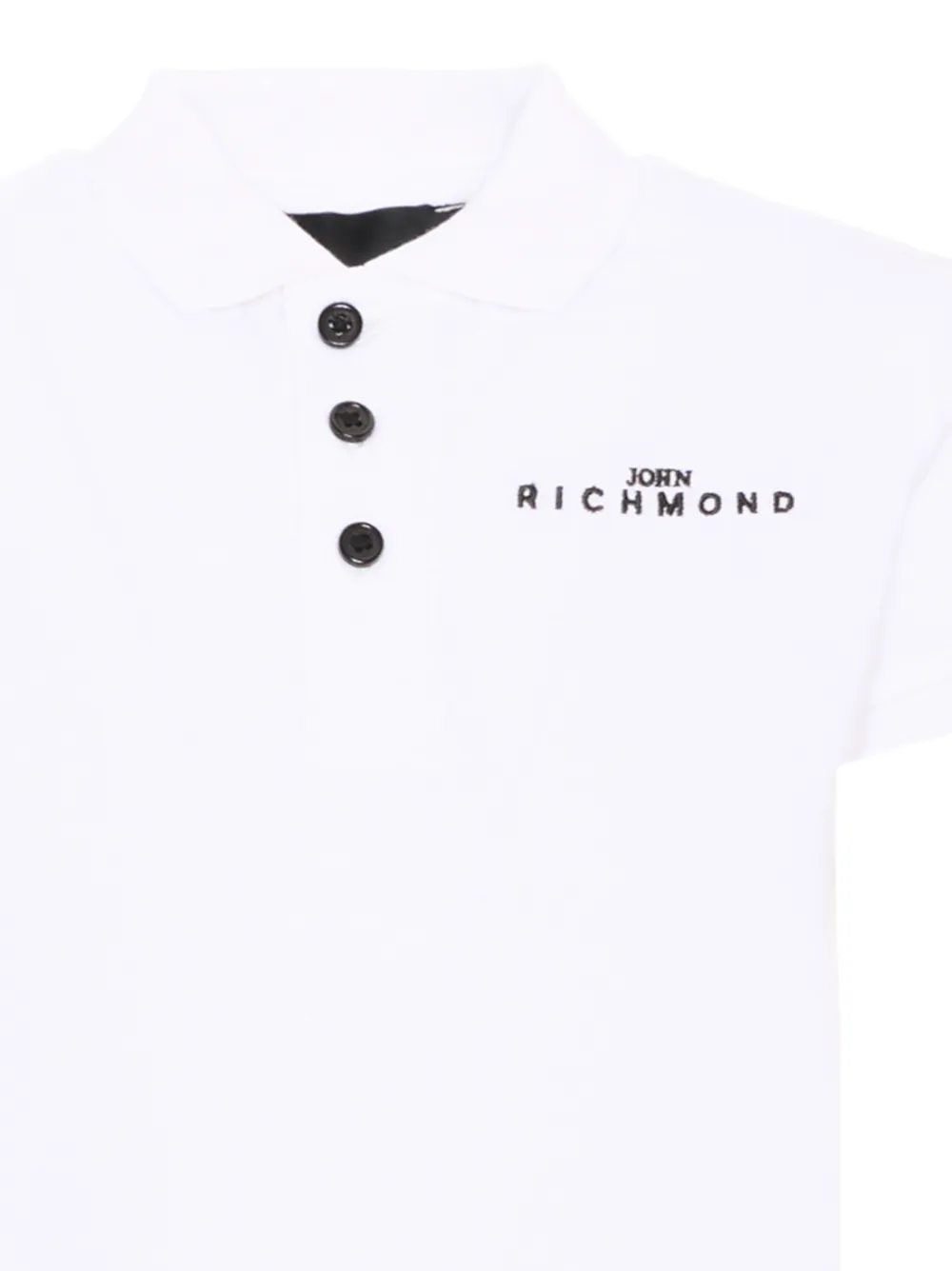 John Richmond Junior Poloshirt met logoprint Wit