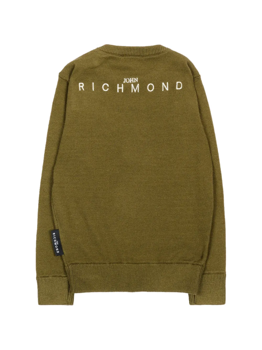 John Richmond Junior Trui met knoopsluiting en logopatch Groen