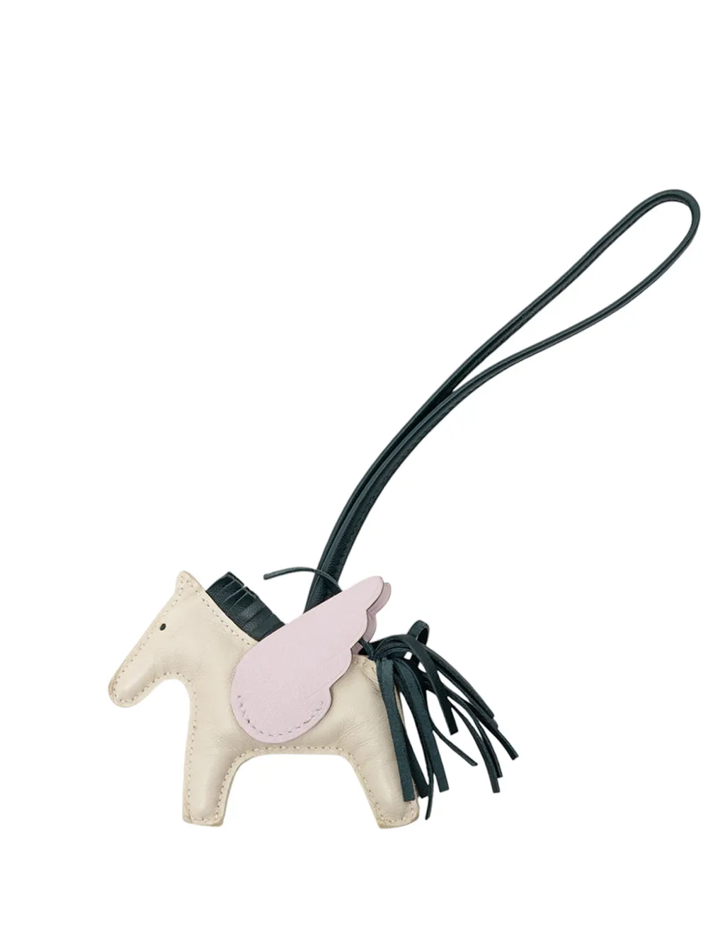 Hermès Pre-Owned 2022 Milo Lambskin and Swift Grigri Rodeo Pegase Bag Charm PM key chain - Rosa