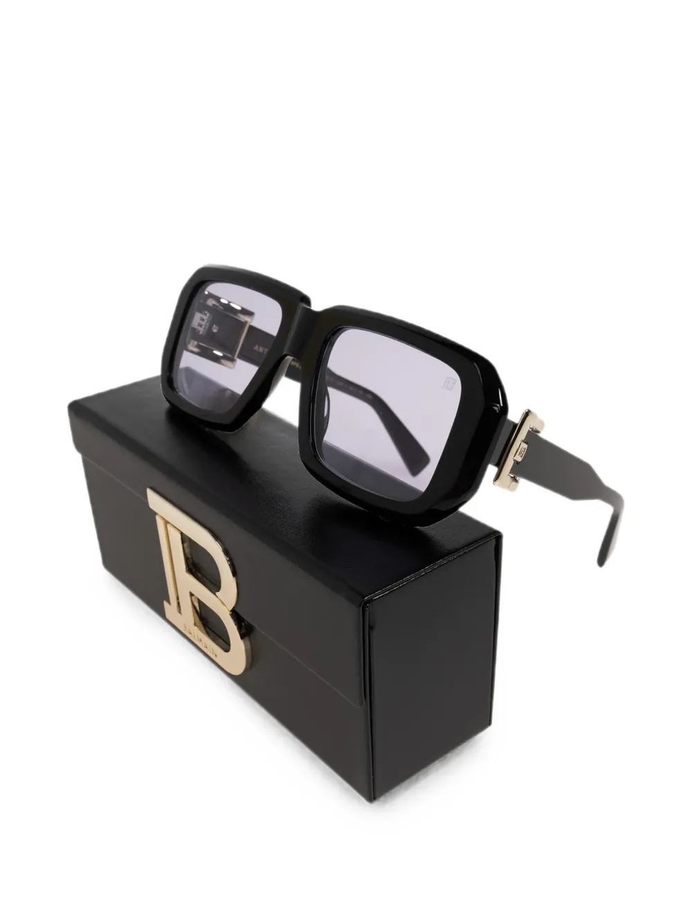 Balmain Eyewear Anthem II zonnebril met rechthoekig montuur Zwart