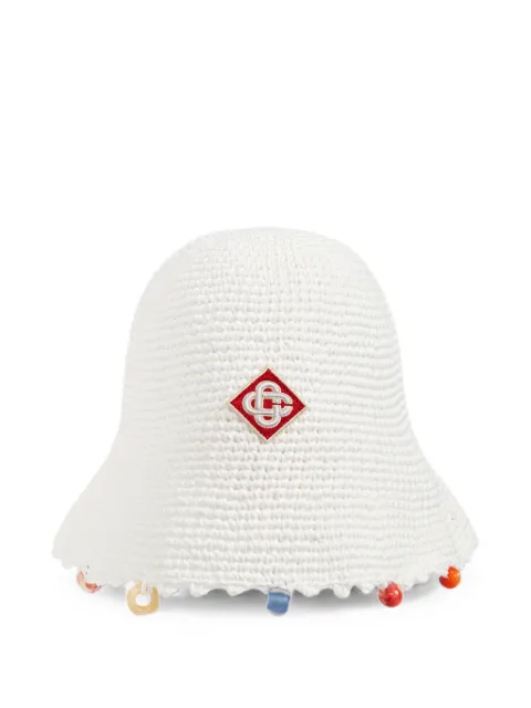 Casablanca crocheted logo-appliqué bucket hat