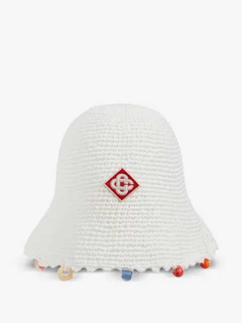Casablanca crocheted logo-appliqué bucket hat