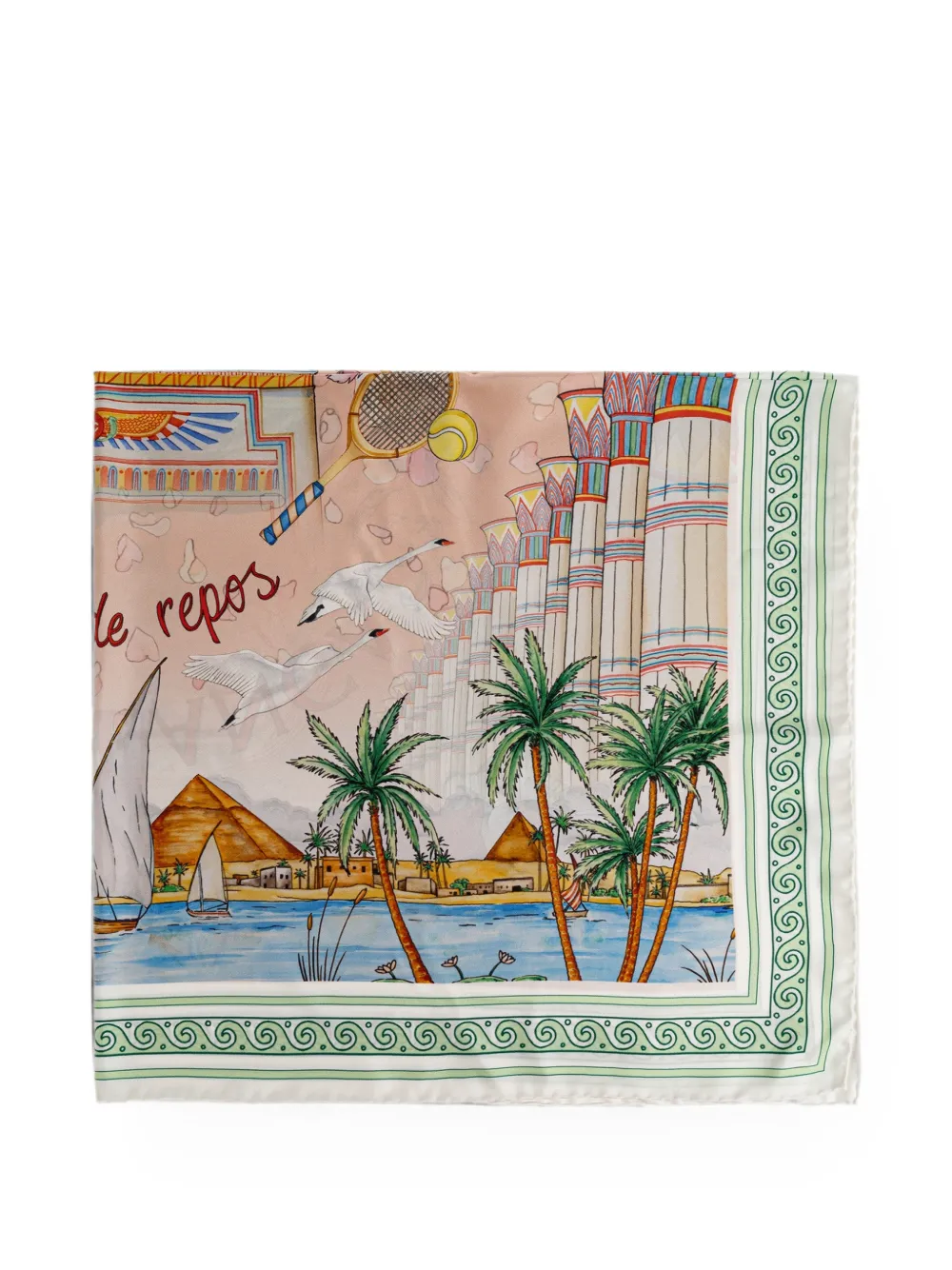 Casablanca graphic-print silk scarf - Rosa