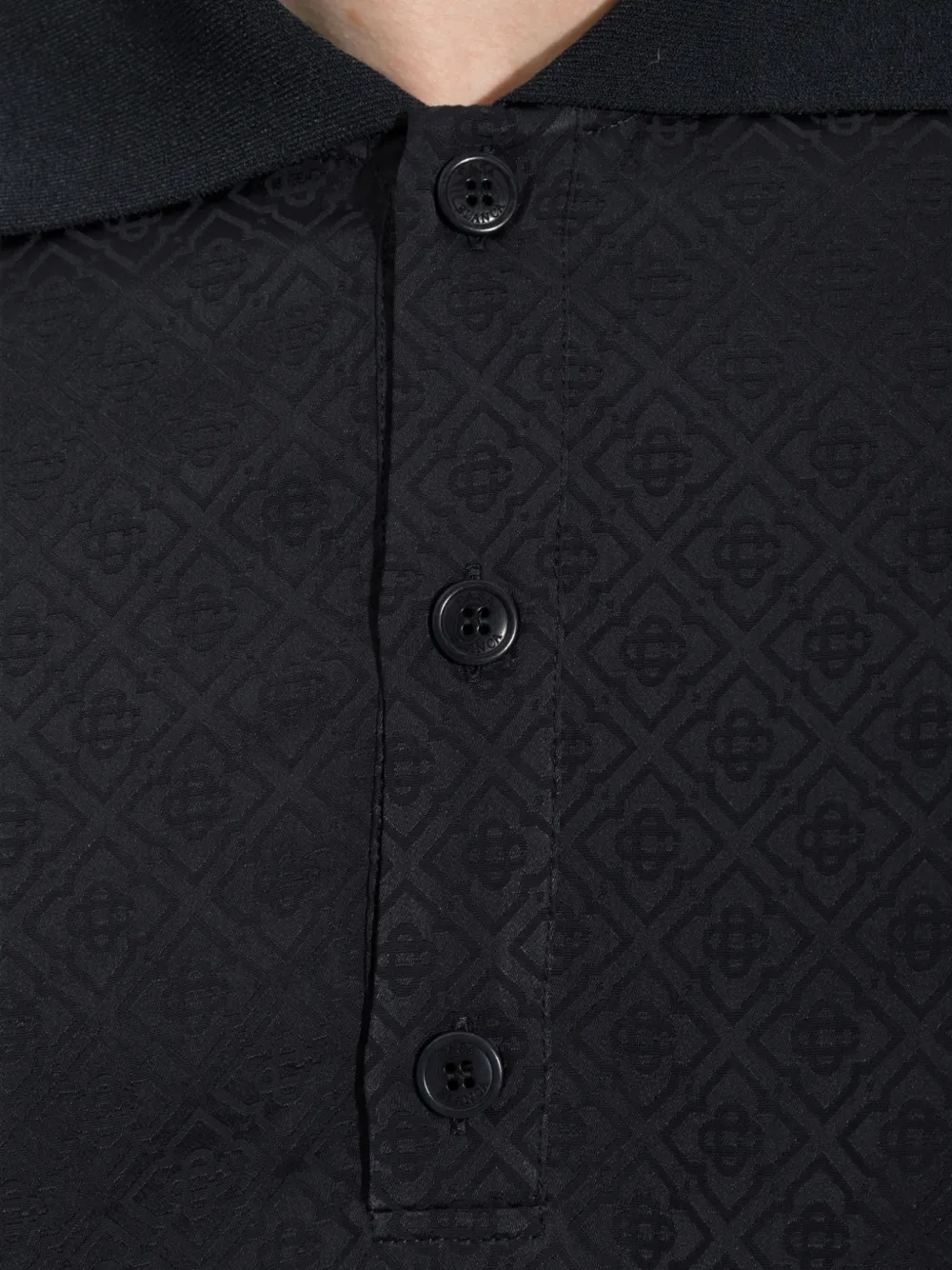 Casablanca Poloshirt met korte mouwen en gebreide kraag Blauw