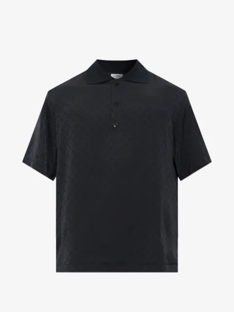 Casablanca monogram-jacquard polo shirt