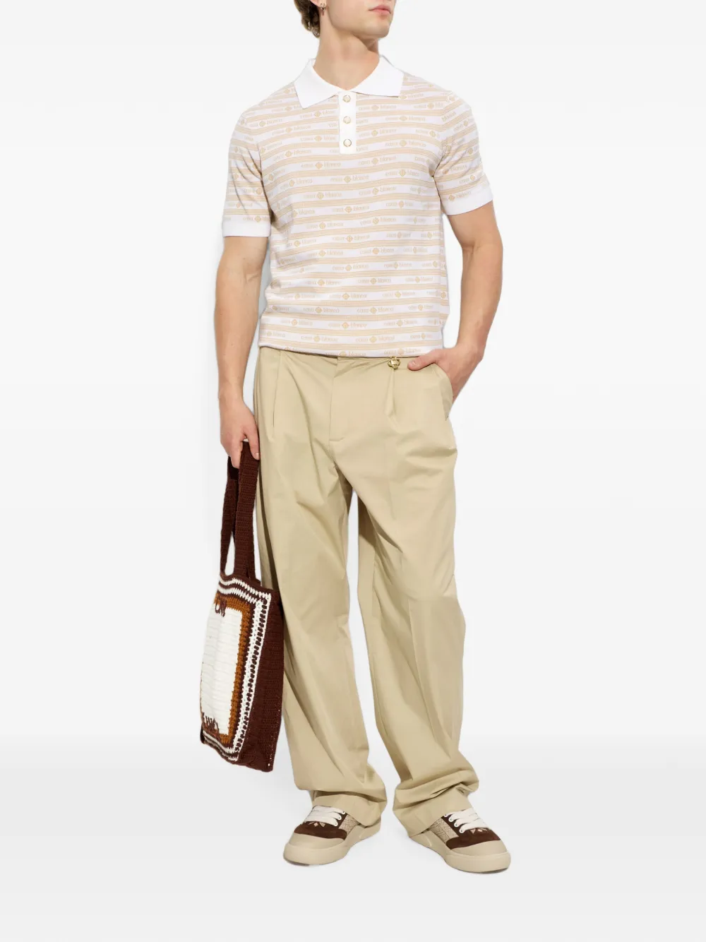 Casablanca Del Mar monogram-print sneakers Beige