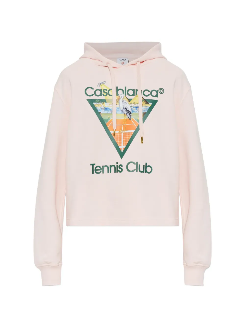 Casablanca Tennis Club graphic-print hoodie - Pink