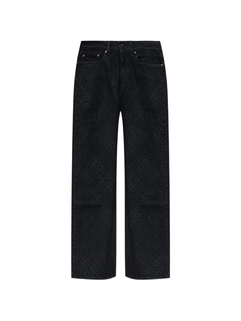 Casablanca Jeans mit Monogramm-Print - Schwarz