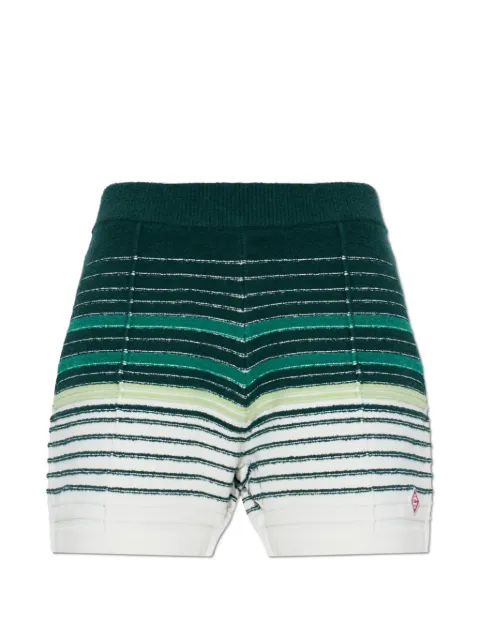 Casablanca shorts de bouclé con motivo de rayas