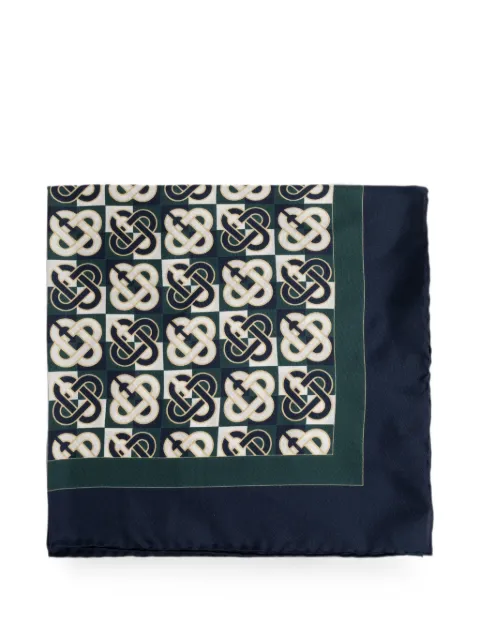 Casablanca monogram-print silk scarf