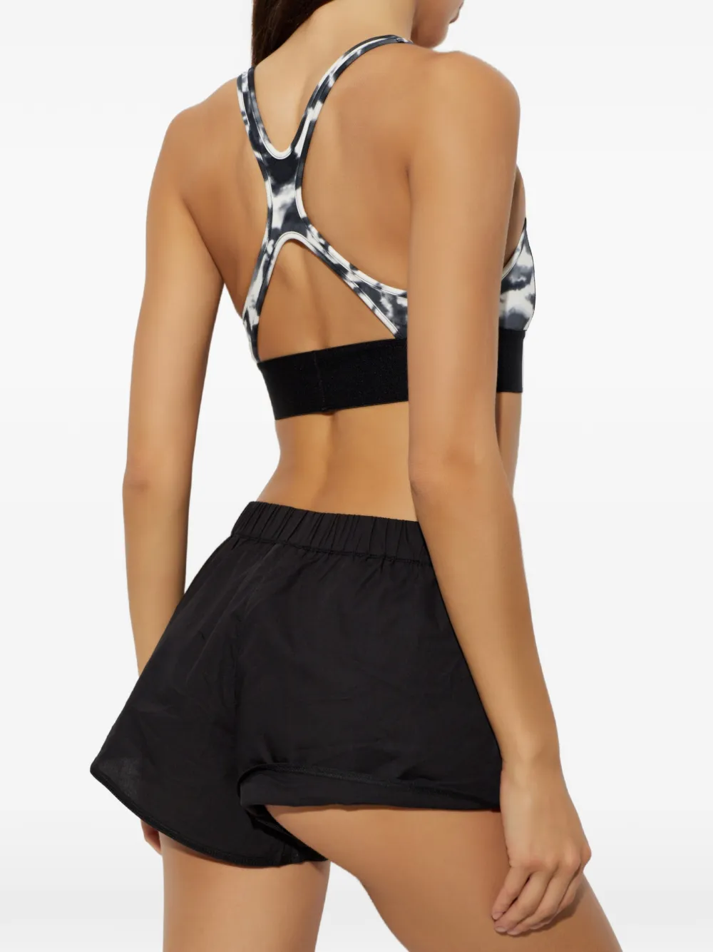Diesel Allison-D-Pop sport-bh met tie-dye print Zwart