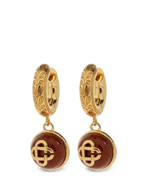 Casablanca engraved hoop earrings