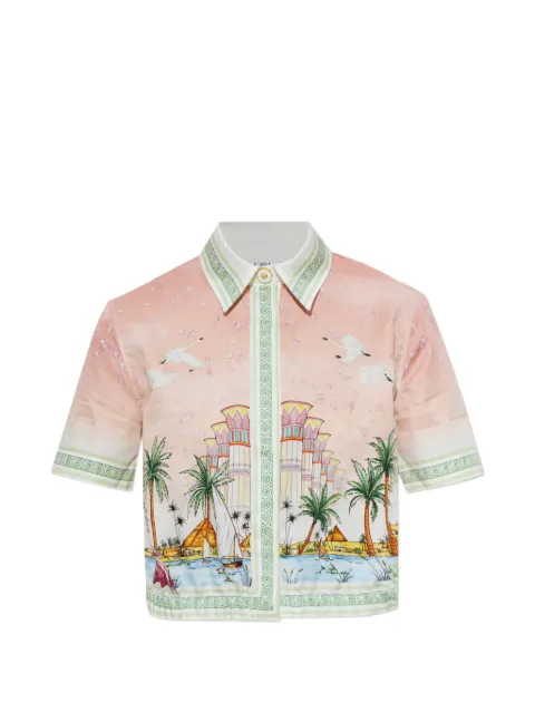 Casablanca playera corta estampada