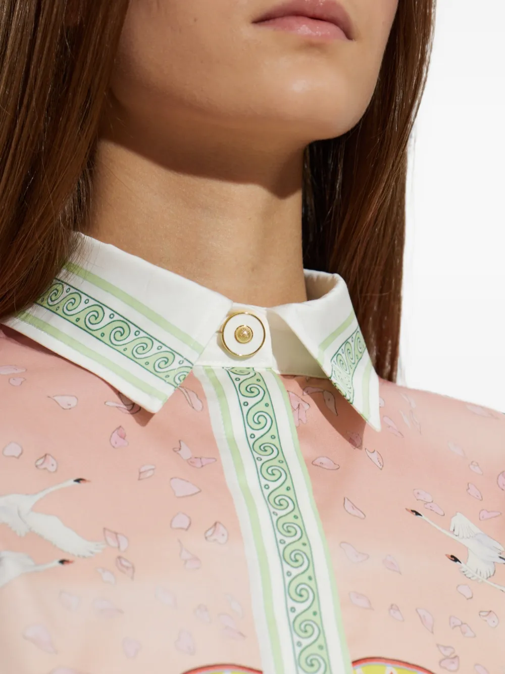 Casablanca Cropped blouse met print Roze