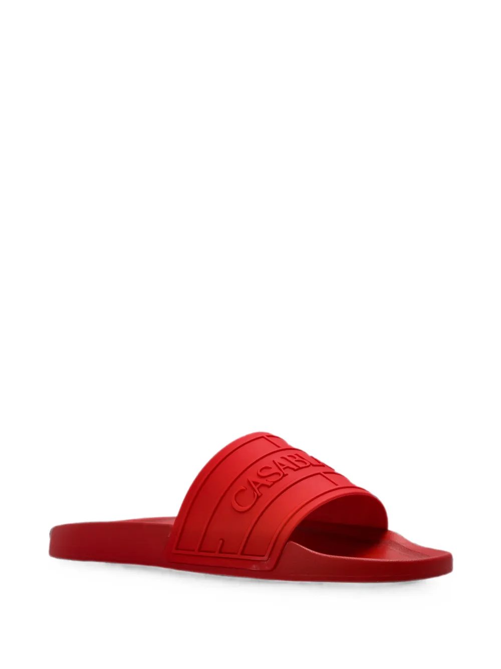 Casablanca logo-embossed slides Rood
