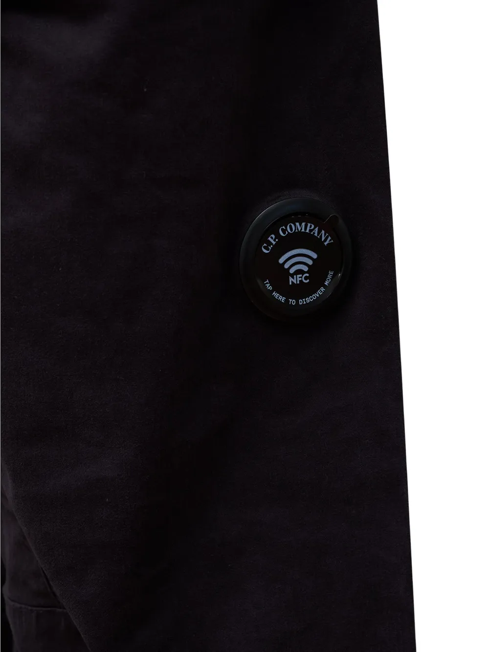 C.P. Company stretch sateen no side seams lens cargo pants Zwart