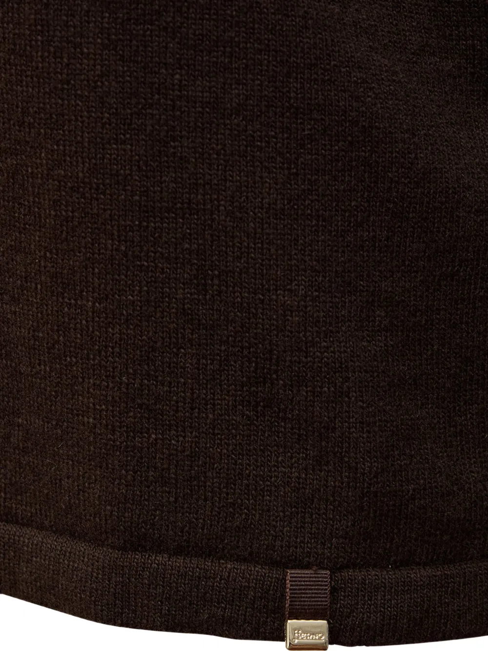 Herno fringe-trim crew-neck jumper Bruin