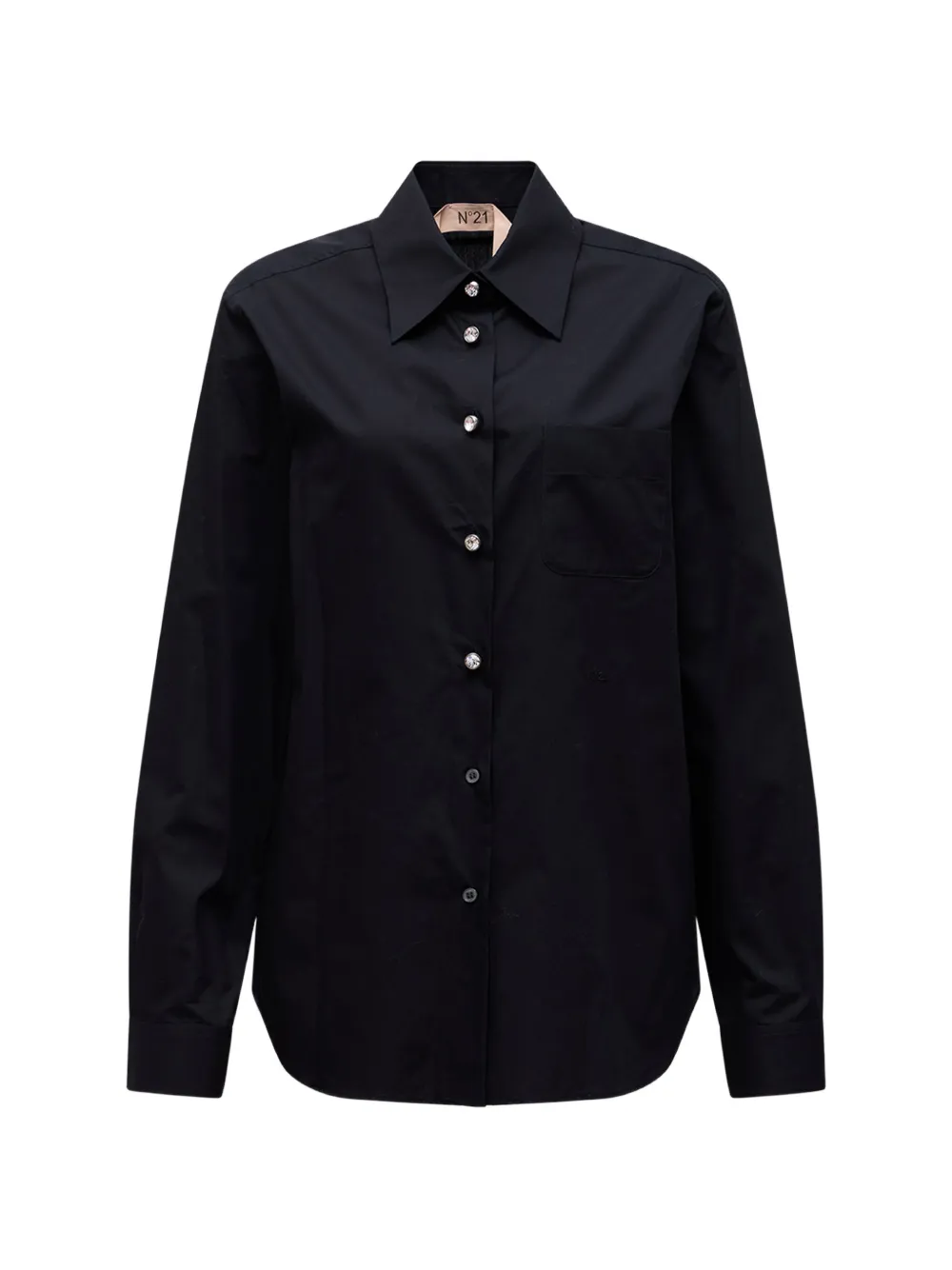 Nº21 crystal-embellished shirt - Black