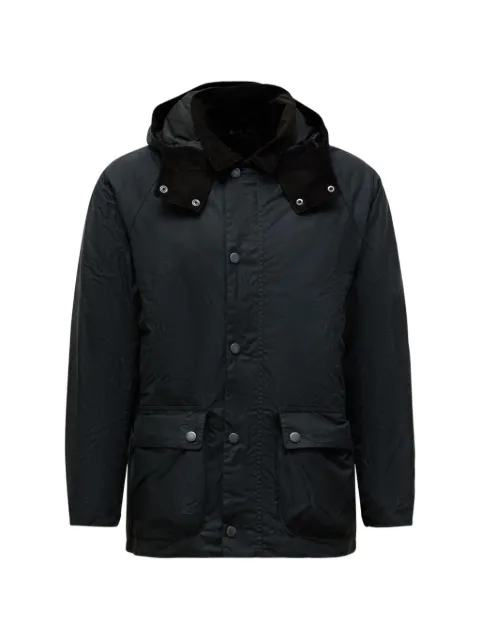 Barbour hooded corduroy-collar jacket