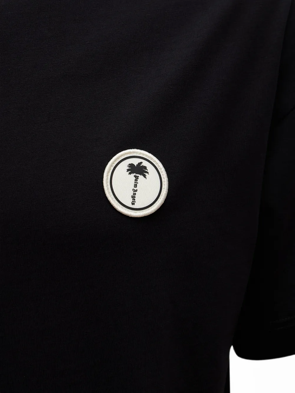 Palm Angels T-shirt met logopatch Zwart