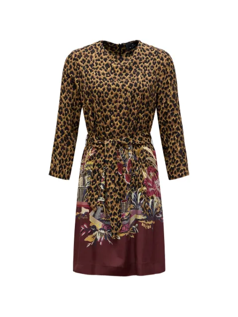 ETRO leopard-print belted mini dress