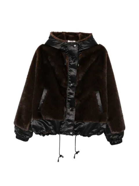 VALENTINI 1972 faux-fur panelled coat