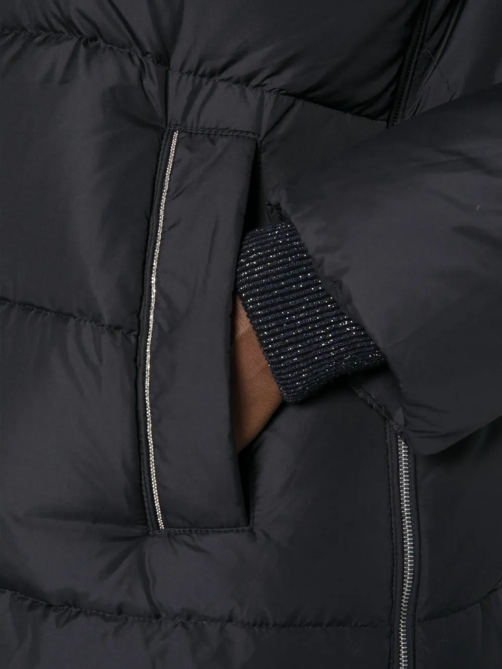 Peserico hooded padded jacket Blauw