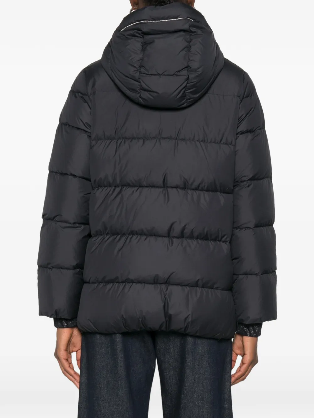 Peserico hooded padded jacket Blauw