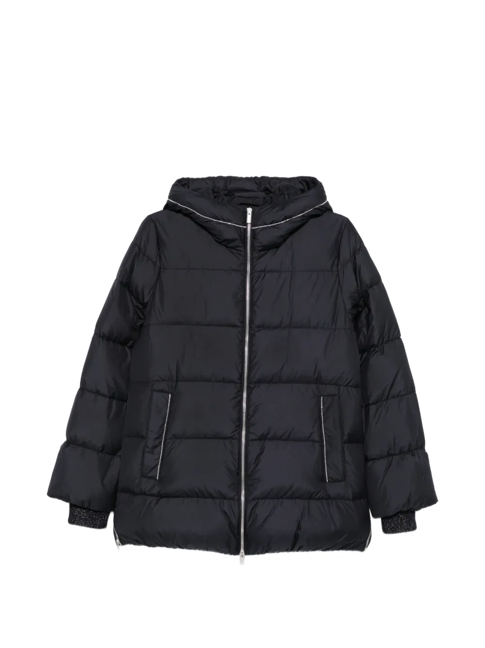 Peserico hooded padded jacket Blauw