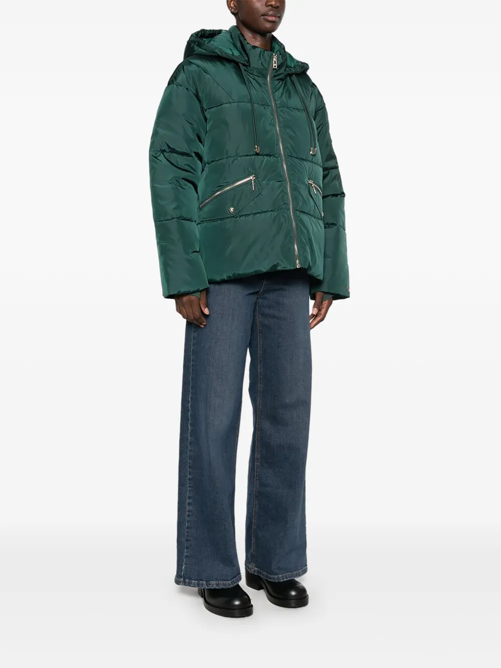 LIU JO Gevoerd jack met capuchon Groen